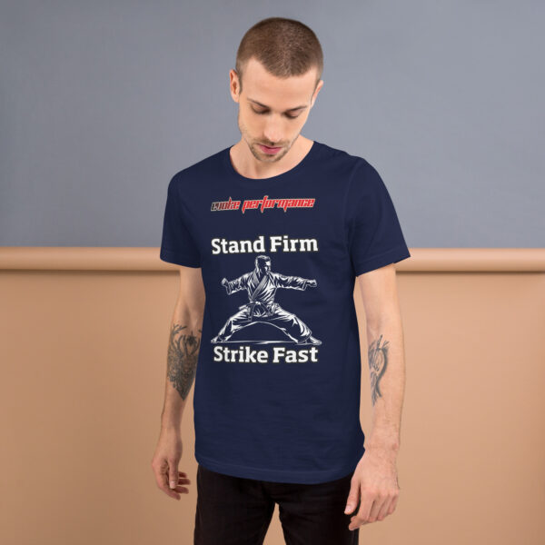 EVOKE Performance Unisex Staple T-Shirt | Bella + Canvas 3001 – "Stand Firm, Strike Fast" - Image 3