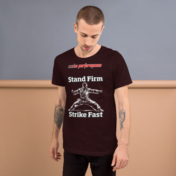 EVOKE Performance Unisex Staple T-Shirt | Bella + Canvas 3001 – "Stand Firm, Strike Fast" - Image 2