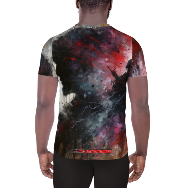 "Echoes of Conflict All-Over Print Men's Athletic T-Shirt – EVOKE Performance Combat Sports Apparel" - Image 3