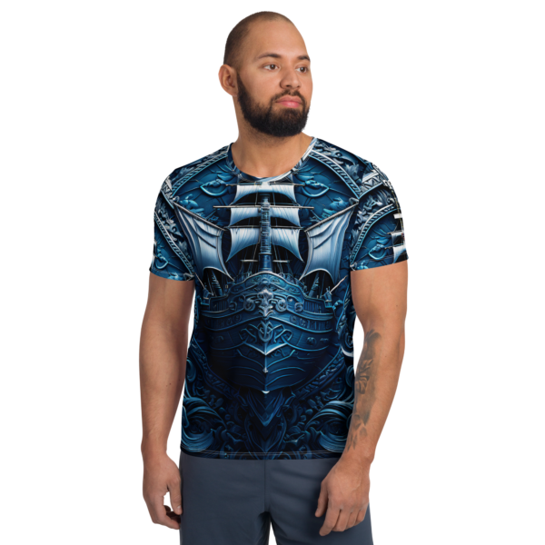 Evoke Performance All-Over Print Men's Athletic T-Shirt – Moisture-Wicking and Anti-Microbial for Sports & Outdoor Activities