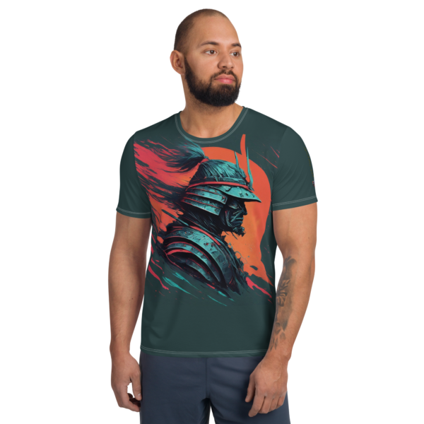 Samurai Eclipse All-Over Print Men's Athletic T-Shirt - Image 2