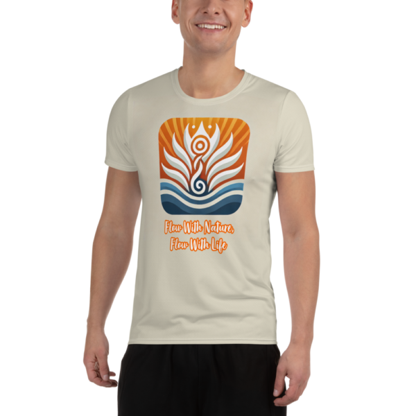 All-Over Print Men's Athletic T-Shirt – "Flow with Nature, Flow with Life" by EVOKE Performance - Image 2