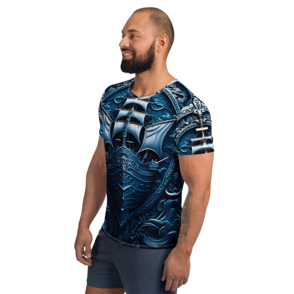 Evoke Performance All-Over Print Men's Athletic T-Shirt – Moisture-Wicking and Anti-Microbial for Sports & Outdoor Activities - Image 3