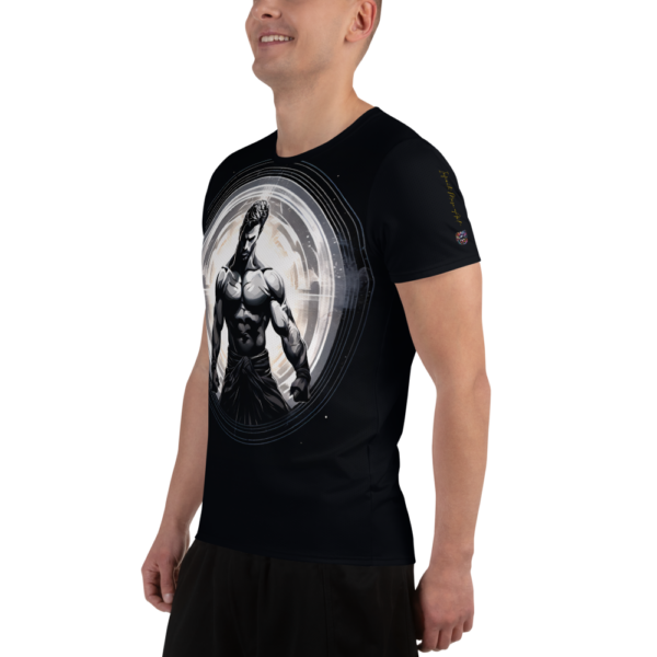 EVOKE Performance All-Over Print Men's Athletic T-Shirt - Warrior's Resolve Design - Image 3