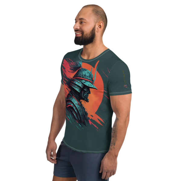 Samurai Eclipse All-Over Print Men's Athletic T-Shirt - Image 4