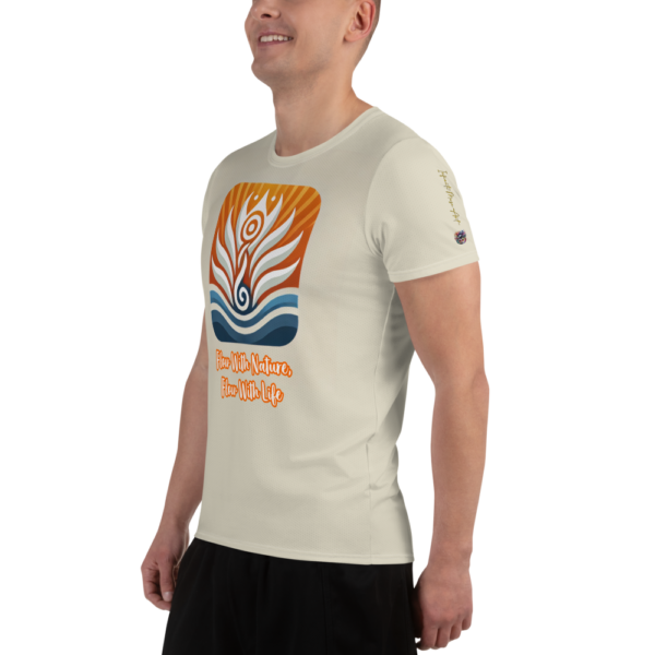 All-Over Print Men's Athletic T-Shirt – "Flow with Nature, Flow with Life" by EVOKE Performance - Image 4