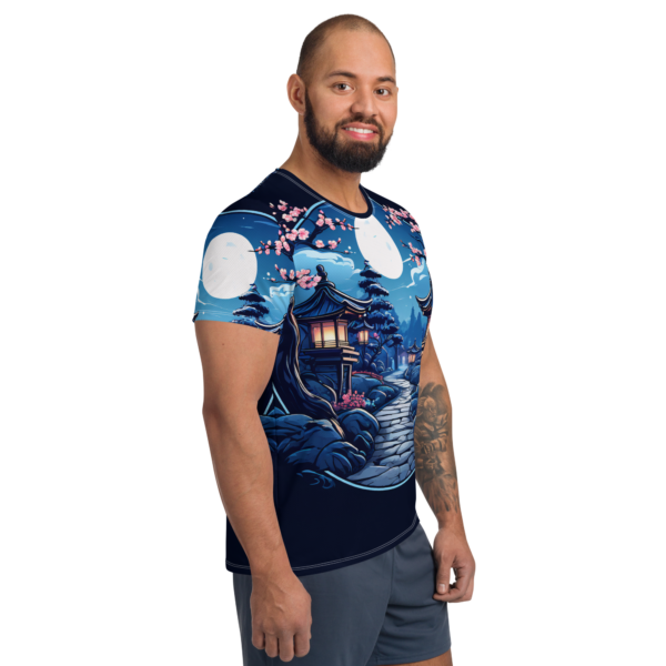 Men's All-Over Print Athletic T-Shirt | Moisture-Wicking Performance Top by EVOKE Performance