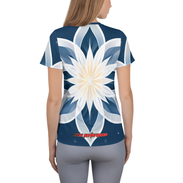 Evoke Performance All-Over Print Women's Athletic T-Shirt - Moisture-Wicking & Anti-Microbial Comfort-Fit Sportswear - Image 2