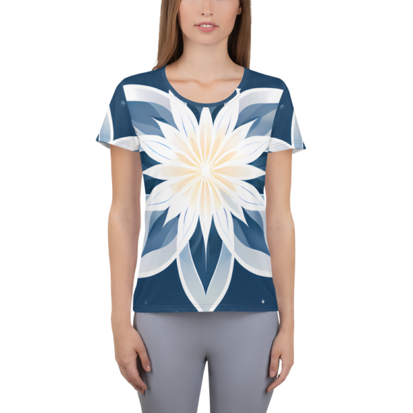 Evoke Performance All-Over Print Women's Athletic T-Shirt - Moisture-Wicking & Anti-Microbial Comfort-Fit Sportswear