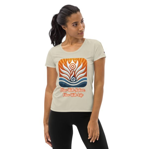 All-Over Print Women's Athletic T-Shirt – EVOKE Performance with MaxDri Moisture Management - Image 2