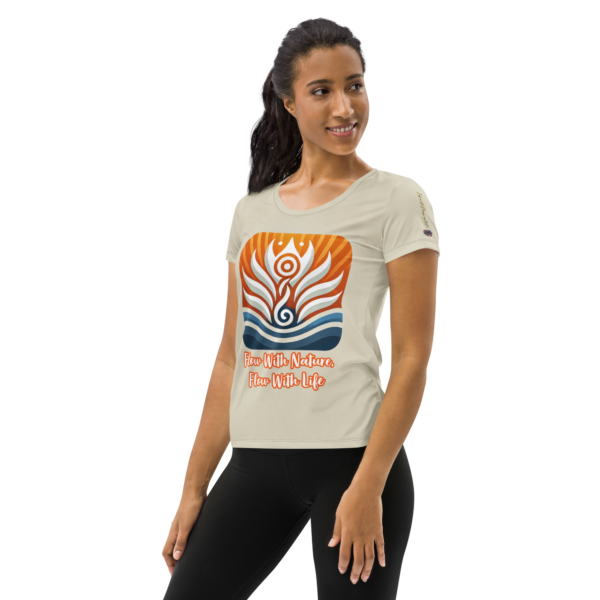 All-Over Print Women's Athletic T-Shirt – EVOKE Performance with MaxDri Moisture Management