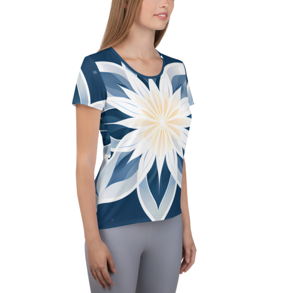 Evoke Performance All-Over Print Women's Athletic T-Shirt - Moisture-Wicking & Anti-Microbial Comfort-Fit Sportswear - Image 4