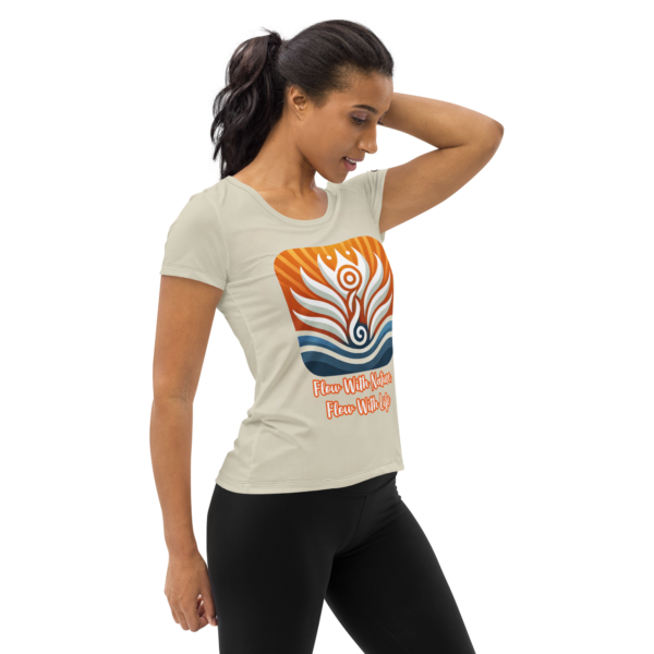 All-Over Print Women's Athletic T-Shirt – EVOKE Performance with MaxDri Moisture Management - Image 4