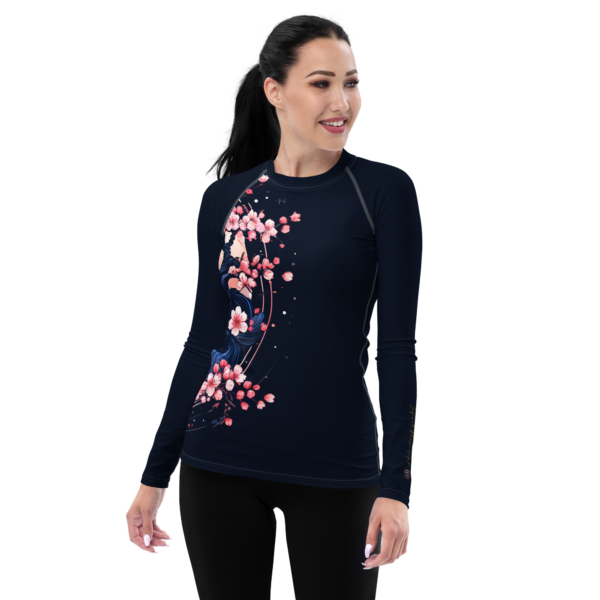 Evoke Performance All-Over Print Women's Rash Guard - UPF 50+ Athletic Long-Sleeve Shirt