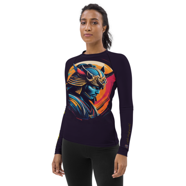 Celestial Samurai All-Over Print Women's Rash Guard – EVOKE Performance - Image 3