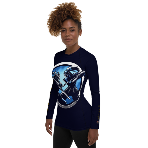 All-Over Print Women's Rash Guard - EVOKE Performance Martial Arts Wear with Inspirational Quote