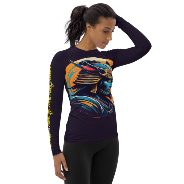 Celestial Samurai All-Over Print Women's Rash Guard – EVOKE Performance - Image 4