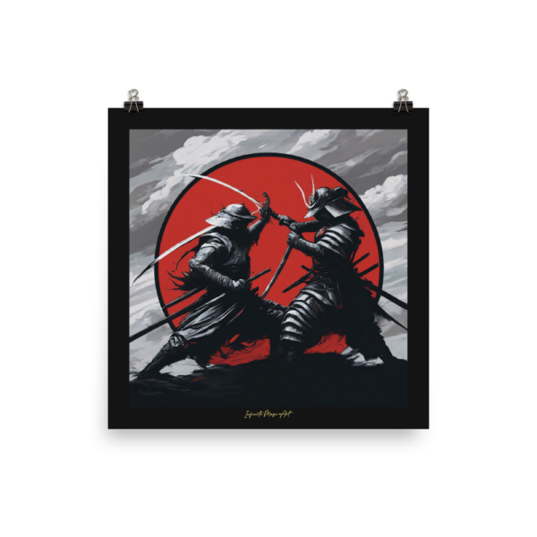 18x18in Samurai Honour Enhanced Matte Poster | Japanese Martial Arts Art Print | Infinite Muse Art