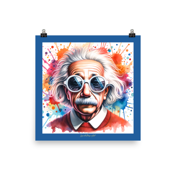 18x18in Enhanced Matte Paper Poster – The Eccentric Visionary Portrait