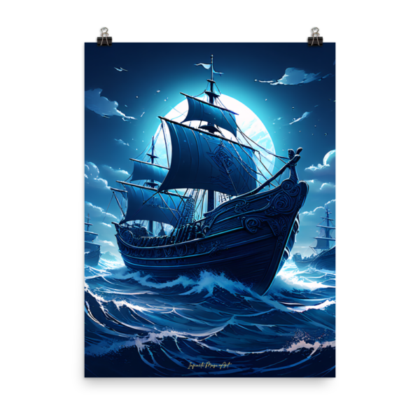 Moonlit Armada Poster – Enhanced Matte Paper Artwork (18x24in)