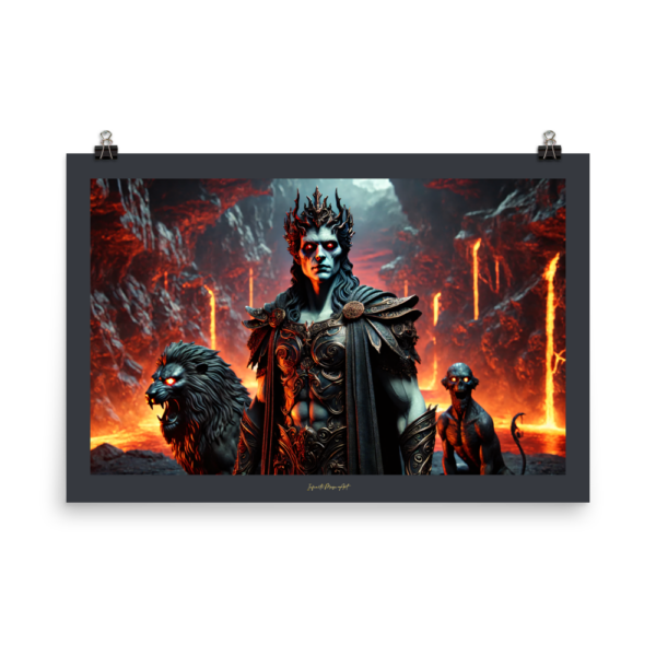 Hades, Lord of the Underworld - 24x36in Enhanced Matte Paper Poster on Premium Japanese Paper