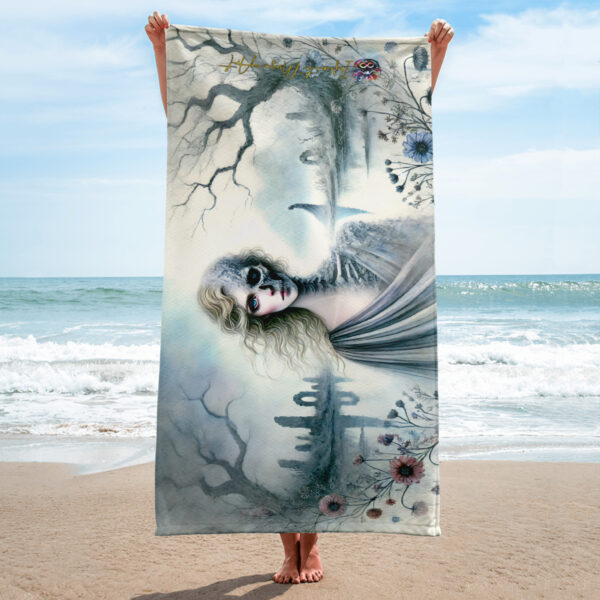 Veil of Hel Gothic Beach Towel – EVOKE Performance Sublimated Towel for Outdoor & Martial Arts Use - Image 2