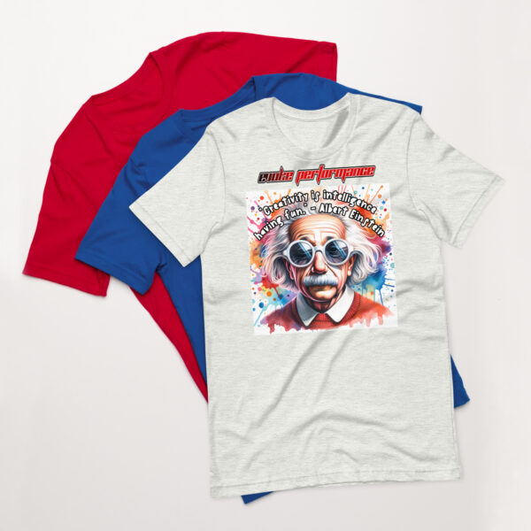 Unisex Staple T-Shirt – Eccentric Visionary Einstein Design with Inspiring Quote - Image 8