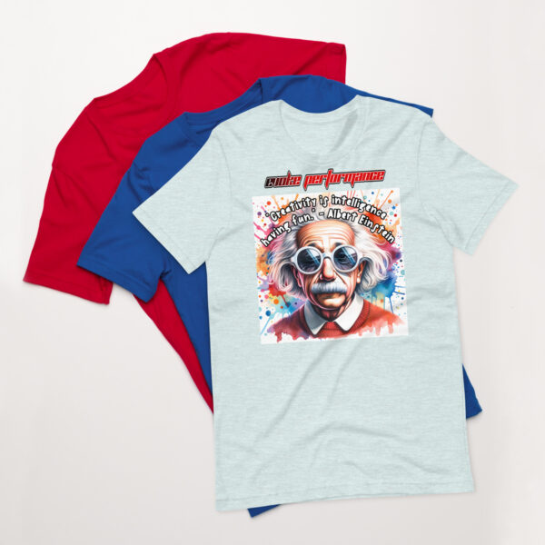 Unisex Staple T-Shirt – Eccentric Visionary Einstein Design with Inspiring Quote - Image 7