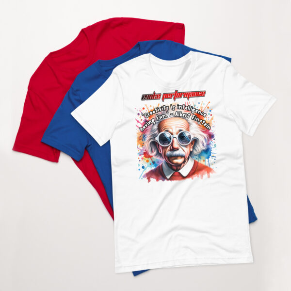 Unisex Staple T-Shirt – Eccentric Visionary Einstein Design with Inspiring Quote