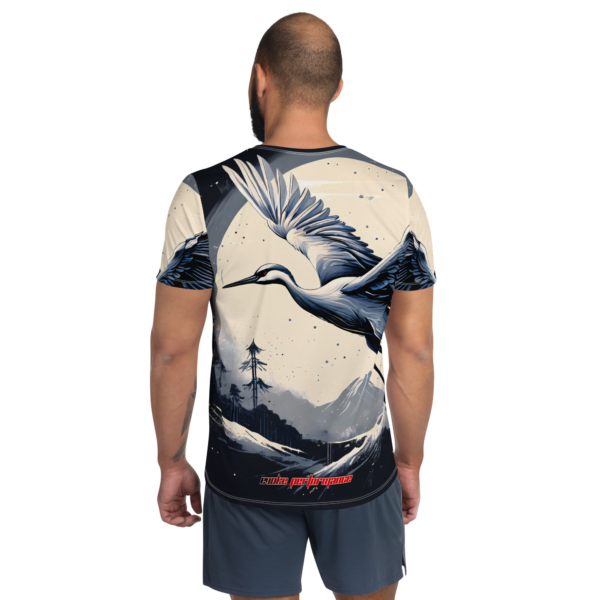 Flight of Tranquility Men's All-Over Print Athletic T-Shirt - Image 3