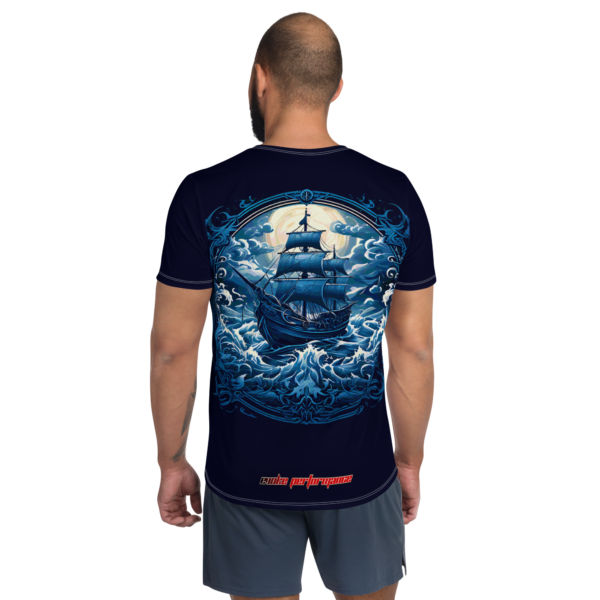 Men's All-Over Print Athletic T-Shirt – Stormbound Galleon Design - Image 3