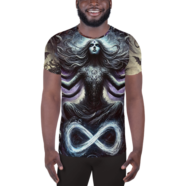 Ethereal Convergence All-Over Print Men’s Athletic T-Shirt – EVOKE Performance - Image 2