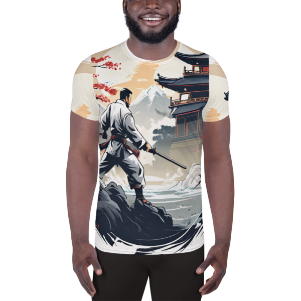 All-Over Print Men's Athletic T-Shirt – The Samurai's Resolve Design by EVOKE Performance - Image 2