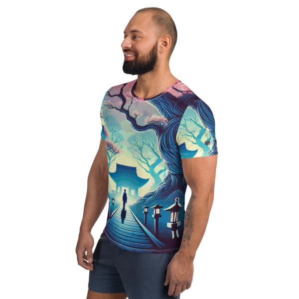 "Path to Serenity" All-Over Print Men's Athletic T-Shirt – EVOKE Performance Collection - Image 4