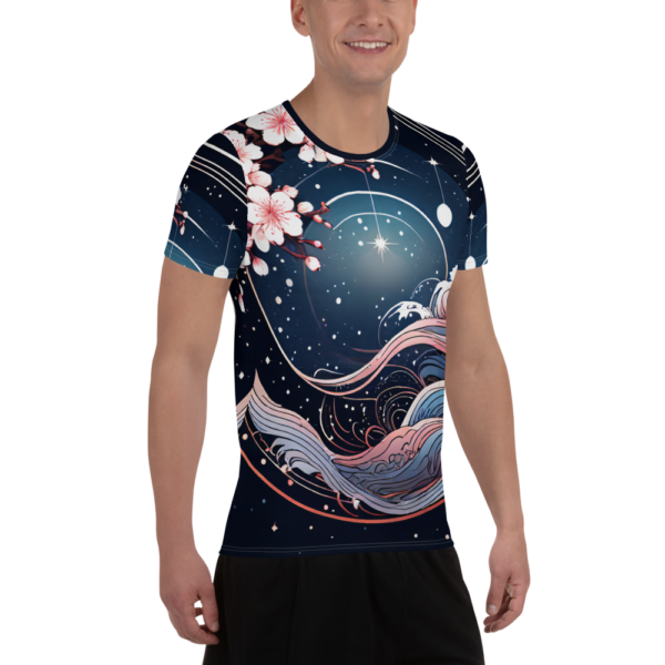 Men's All-Over Print Athletic T-Shirt – Celestial Blossoms Design by EVOKE Performance