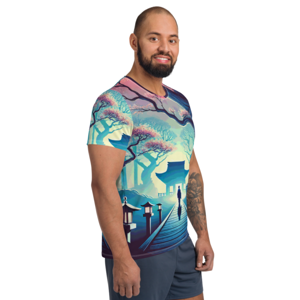 "Path to Serenity" All-Over Print Men's Athletic T-Shirt – EVOKE Performance Collection