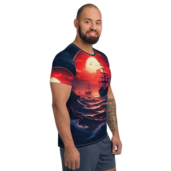 Crimson Voyage All-Over Print Men's Athletic T-Shirt – EVOKE Performance