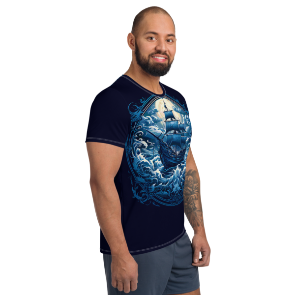 Men's All-Over Print Athletic T-Shirt – Stormbound Galleon Design