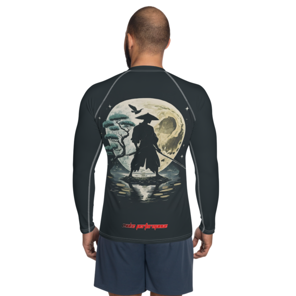 Moonlit Samurai All-Over Print Men's Rash Guard with UPF 50+ - Image 3