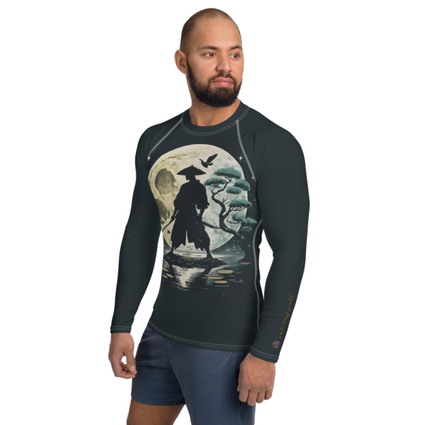 Moonlit Samurai All-Over Print Men's Rash Guard with UPF 50+ - Image 4