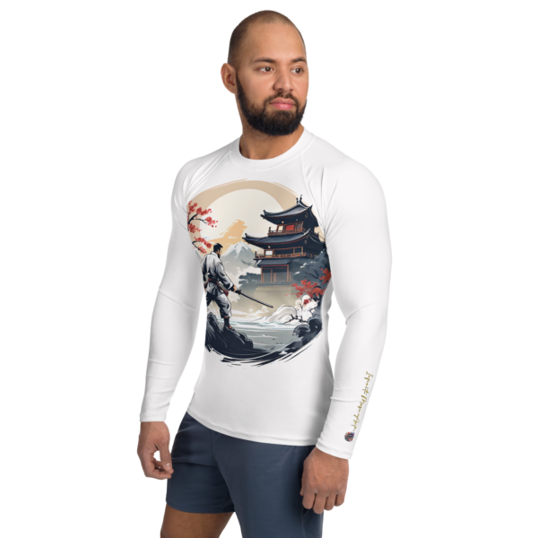 Men's All-Over Print Rash Guard – The Samurai's Resolve Design by EVOKE Performance - Image 4