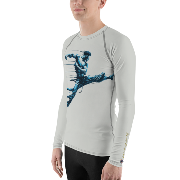 All-Over Print Men's Rash Guard - Dynamic Martial Arts Flow Design - Image 4