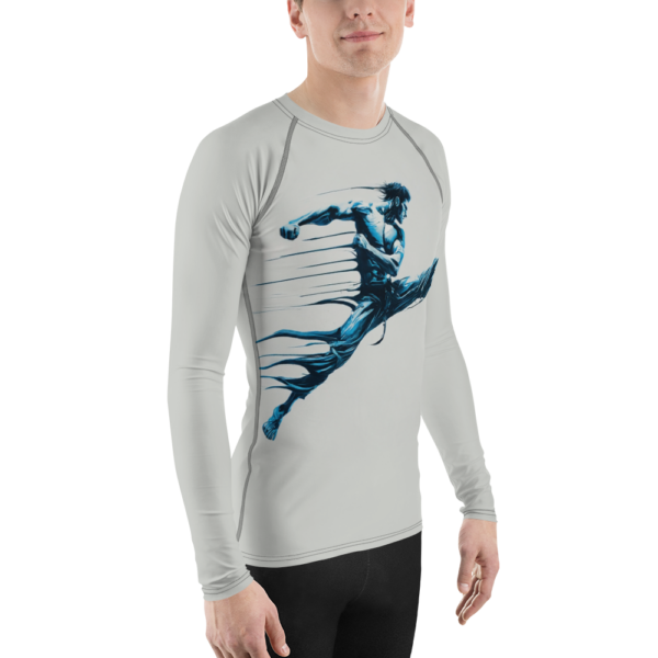 All-Over Print Men's Rash Guard - Dynamic Martial Arts Flow Design