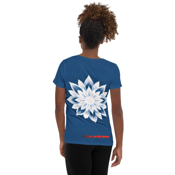 Winter Blossom Mandala All-Over Print Women's Athletic T-Shirt – EVOKE Performance - Image 3