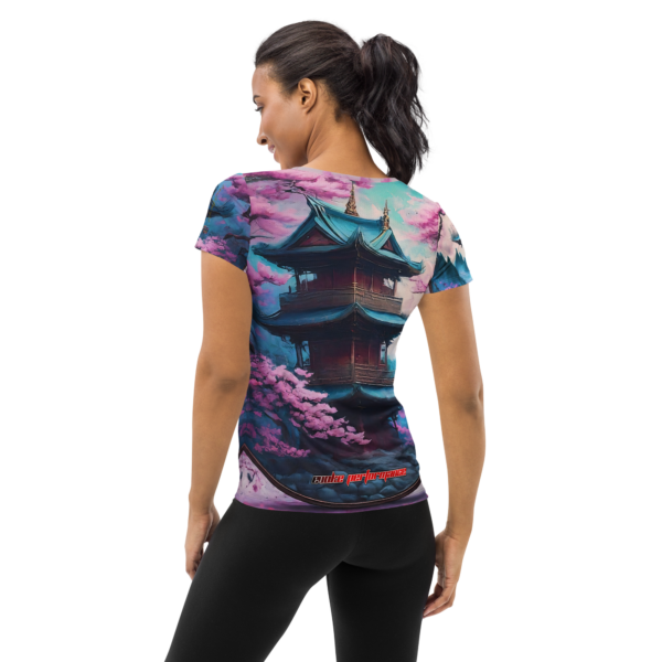 Whispers of Sakura: All-Over Print Women's Rash Guard – EVOKE Performance Wear - Image 3