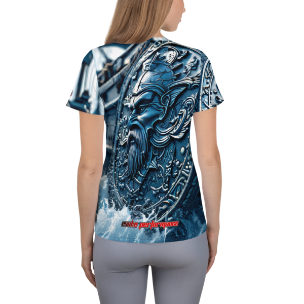 Abyssal Navigator All-Over Print Women's Athletic T-Shirt – EVOKE Performance - Image 3