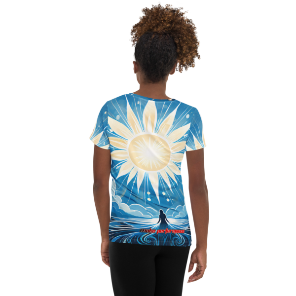 Radiance of Solitude - All-Over Print Women's Athletic T-Shirt for Sports & Outdoor Wear - Image 3