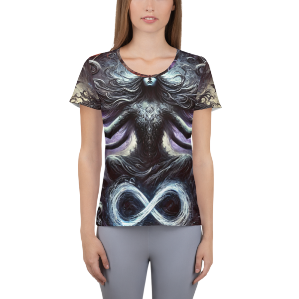 Ethereal Convergence Women's All-Over Print Athletic T-Shirt – EVOKE Performance Brand - Image 2