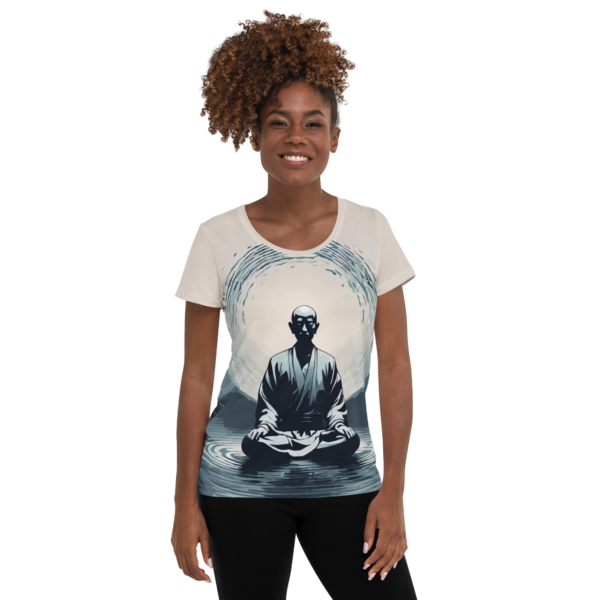 Circle of Serenity All-Over Print Women's Athletic T-Shirt - EVOKE Performance - Image 2