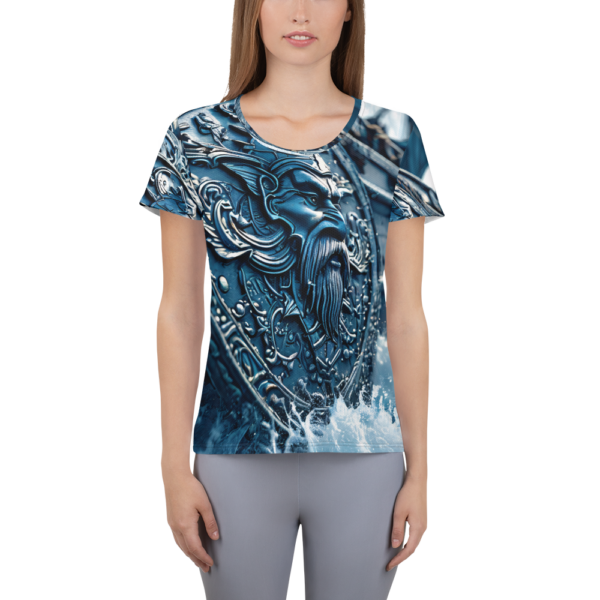 Abyssal Navigator All-Over Print Women's Athletic T-Shirt – EVOKE Performance - Image 2